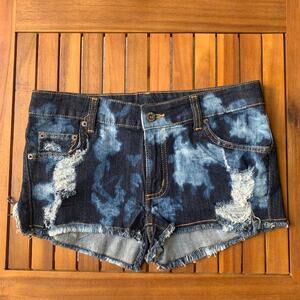 CARMAR - Densht Dark Bleach Cutoff Ripped Shorts